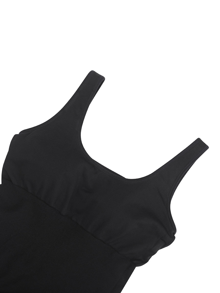 Valencia - Built-In 360° Contour Midi Shaping Dress - Bella Fit USXS/SBlack