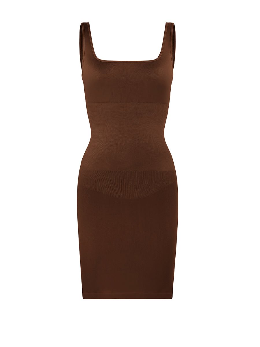 Valencia - Built-In 360° Contour Midi Shaping Dress - Bella Fit USXS/SBlack